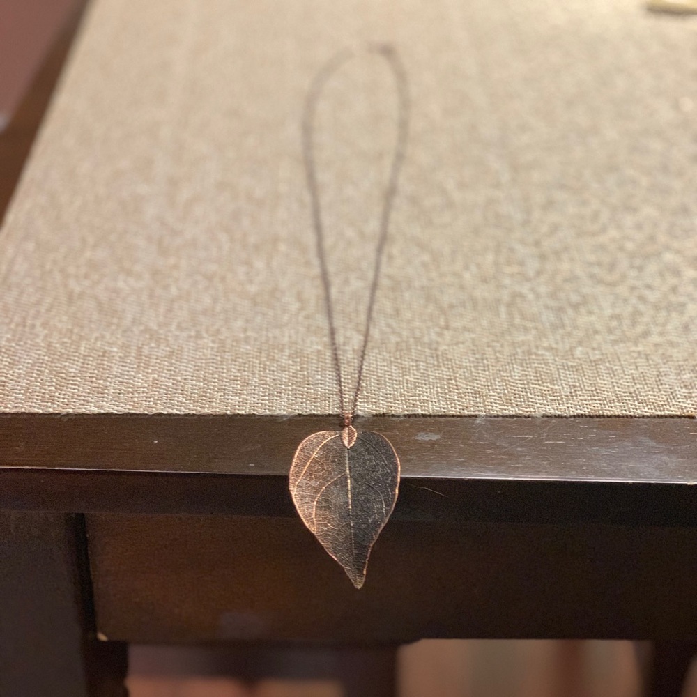 Copper Handmade Leaf Necklace